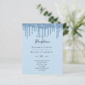 BUDGET Blauwe Glitter Trouwreceptie (Staand voorkant)