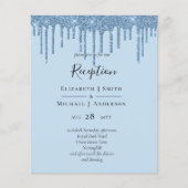 BUDGET Blauwe Glitter Trouwreceptie (Voorkant)