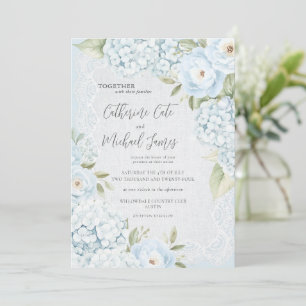 Budget Blauwe Hortensia Elegante Bloemenkraam Brui Kaart