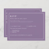 Budget Blauwe Regen Paarse Trouwdag Eenvoudig Mono Briefkaart (Voorkant / Achterkant)