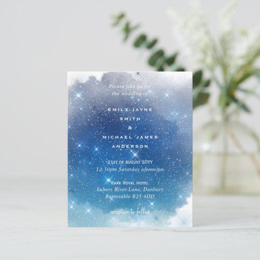 Budget Blauwe Sterrennachten Fonkelende Sterren Br (Staand voorkant)