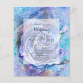 BUDGET Blauwgroen blauwe hades bruiloft uitnodigen (Voorkant)