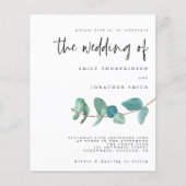 Budget Blauwgroen Eucalyptus Minimale Weddenschap (Voorkant)