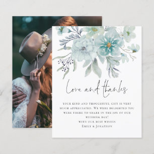 Budget Blauwgroen Mist Florals Foto Love Bedankt W