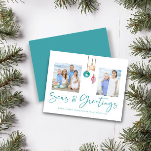 Budget Blauwgroen Zeeen en Greetings Shell Holiday