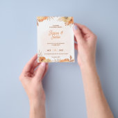 budget | Bloem bruiloft uitnodiging Flyer (Hand)