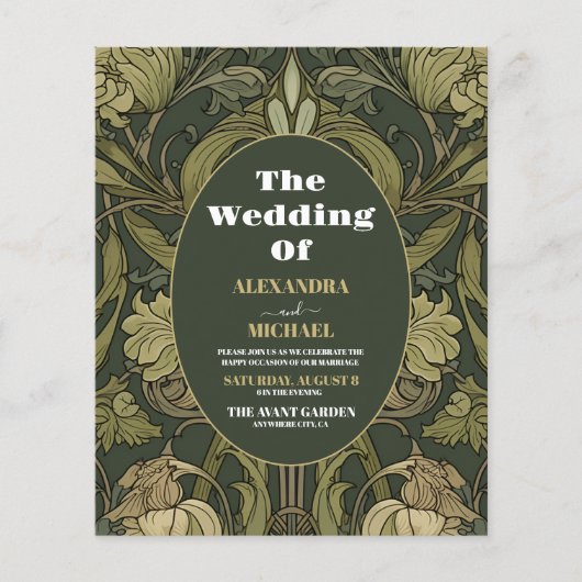 Budget  Bloemen Art Nouveau Bruiloft (Voorkant)