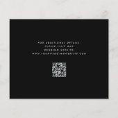 Budget Bloemen Blauwgroen Zilver QR Code Save the  (Achterkant)
