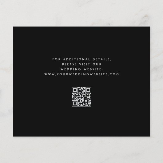 Budget Bloemen Blauwgroen Zilver QR Code Save the  (Achterkant)