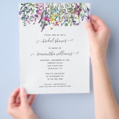 BUDGET Bloemen Bloemstuk Bruids Bruiloft Uitnodigi Flyer (Hand)