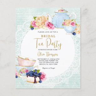 BUDGET Bloemen Blueberry Theepot Bridal Tea Party