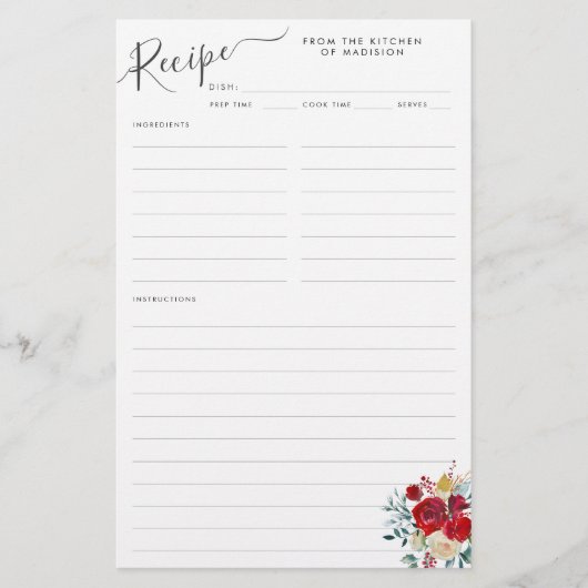 Budget Bloemen Bourgondië Holly Vakantie Recept Bl Flyer (Voorkant)