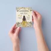 Budget Bloemen Goud Vlinder Prinses Quinceanera Flyer (Hand)
