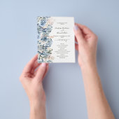 Budget bloemen-huwelijksprogramma kaart. flyer (Hand)