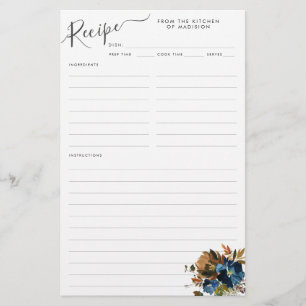 Budget Bloemen Marine Blauw Terracotta Receptenbla Flyer