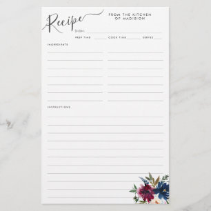 Budget Bloemen Navy Blue Bourgogne Rood Recept Kaa Flyer