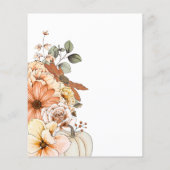 Budget Bloemen Pompoen Script Halloween Party Wit (Achterkant)