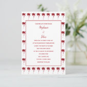 Budget Bloemen Roos Patronen Terracotta Bruiloft Kaart (Staand voorkant)