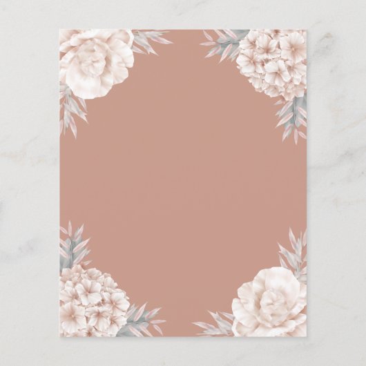 Budget Bloemen Roze Pioenrozen Kruis Eerste Commun (Achterkant)