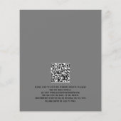 Budget Bloemen Skelet Minimalistische QR Code Brui (Achterkant)