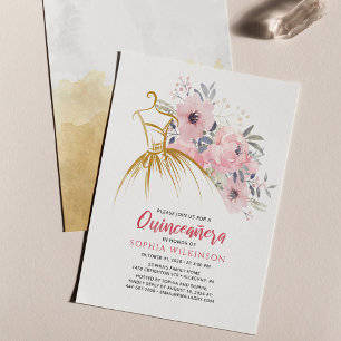 Budget Bloemstuk Quinceanera Nep Gouden Jurk Verja