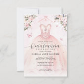 Budget Blozend Roze Bloemenkleed Prinsessenjurk Qu Notitiekaartje (Voorkant)