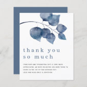 Budget Blue Artsy Foliage Passen getrouwd Dank u w (Voorkant / Achterkant)