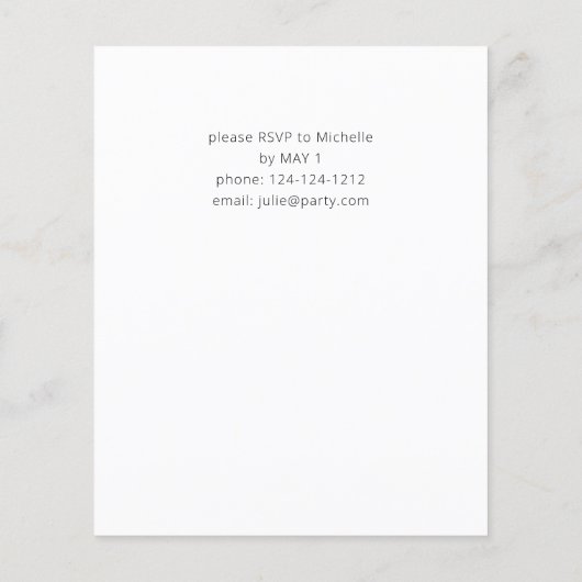 Budget Blue & Beige Boho Floral Gradual Party Flyer (Achterkant)