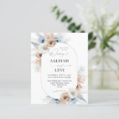 Budget Blue & Beige Boho Floral Wedding 2 (Staand voorkant)