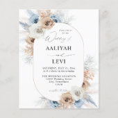 Budget Blue & Beige Boho Floral Wedding 2 (Voorkant)