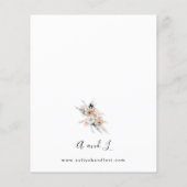 Budget Blue & Beige Boho Floral Wedding 2 Flyer (Achterkant)