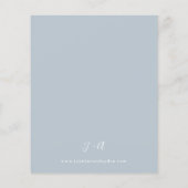 Budget Blue & Beige Boho Floral Wreath Wedding B (Achterkant)