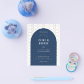 BUDGET Blue Classic Retro Weddenschap Flyer (Enkel)