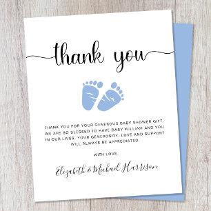 Budget Blue Feet Baby Boy Shower - Dank u wel kaar