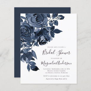 Budget Blue Floral Bridal Shower