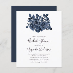 Budget Blue Floral Bridal Shower