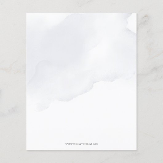 Budget Blue Floral Engagement Party Uitnodigingen (Achterkant)