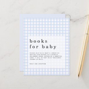 Budget Blue Gingham Books voor Baby bijlage