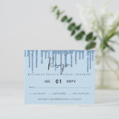 BUDGET Blue Glitter Weddenschap Briefkaart (Staand voorkant)