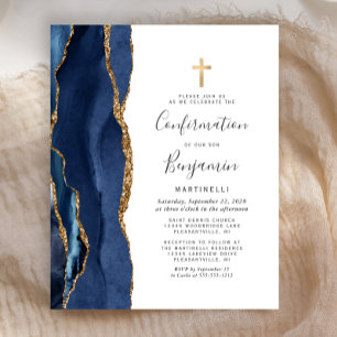 Budget Blue Gold Agate Confirmation