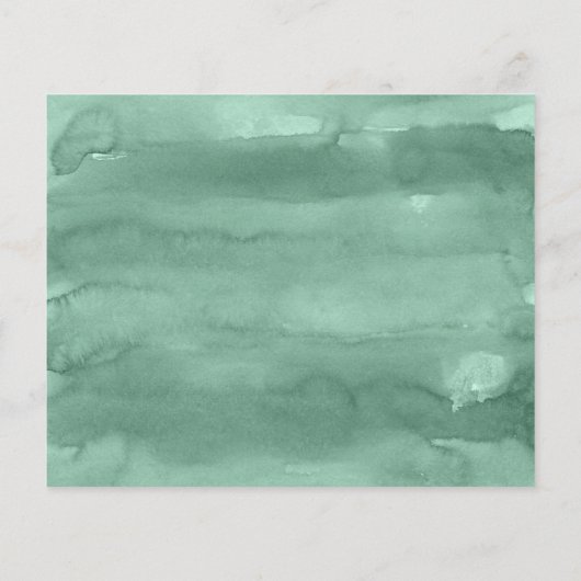 Budget Blue Green Branch Wedding Photo Uitnodiging (Achterkant)