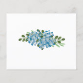 Budget Blue Hydrangea Mariage Carte de remerciemen (Dos)