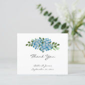 Budget Blue Hydrangea Weddenschap Hartelijk dank (Staand voorkant)