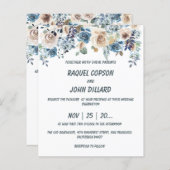 Budget.Blue,ivoor,roomroebeling rozen Weddenschap (Voorkant / Achterkant)