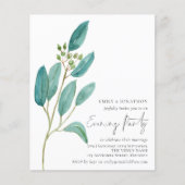 Budget Blue Leaves Wedding Evening Party (Voorkant)