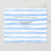 Budget Blue Photo Welcome Birth Announement Flyer (Achterkant)