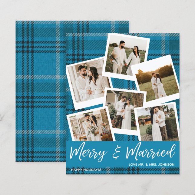 Budget Blue Pset Multi Photo Married & Merry (Voorkant / Achterkant)