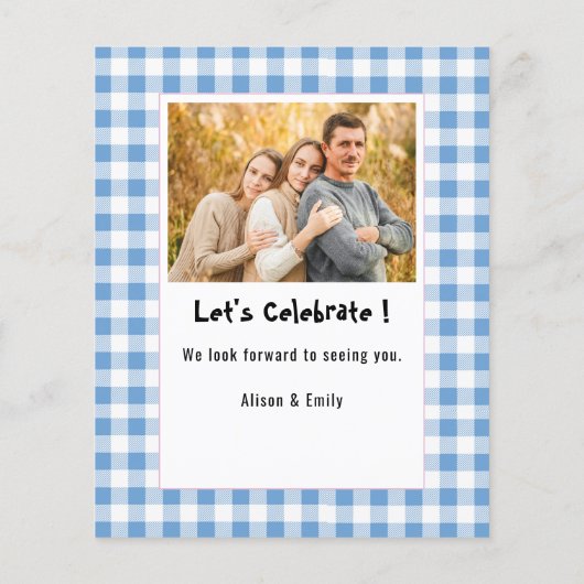 BUDGET Blue Pset Vaderdag BBQ Party nodigt uit (Achterkant)