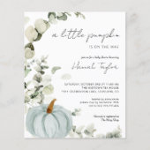 Budget Blue Pumpkin Baby shower Invitation (Voorkant)
