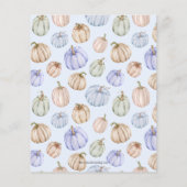 Budget Blue Pumpkins Boy Birthday Uitnodigingen (Achterkant)